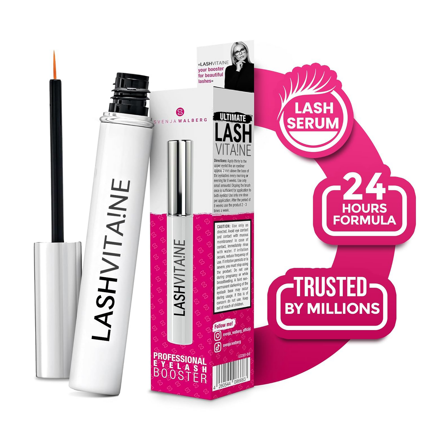 LASHVITA!NE PLUS Wimpernserum – Das Original für traumhaft lange und voluminöse Wimpern Wimpernbooster mit PRO-Formel und innovativem 2-fach Wirkansatz Vegan, tierversuchsfrei – Made in Germany für höchste Qualität