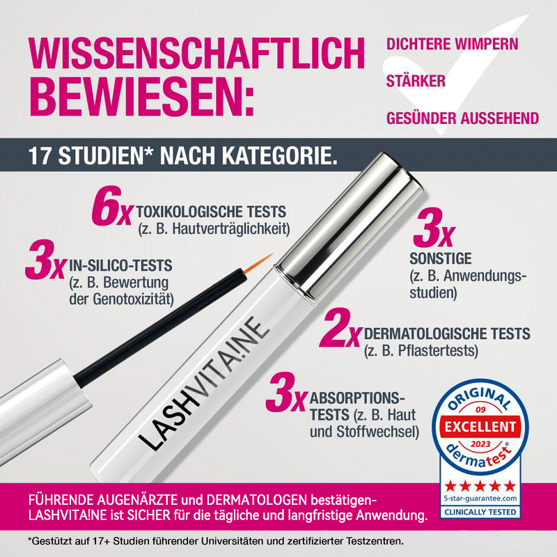 LASHVITA!NE PLUS Wimpernserum – Das Original für traumhaft lange und voluminöse Wimpern Wimpernbooster mit PRO-Formel und innovativem 2-fach Wirkansatz Vegan, tierversuchsfrei – Made in Germany für höchste Qualität